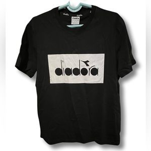 Diadora Black t-shirt. Size USA M- L EUR
